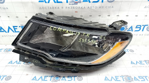 Headlight front left complete Jeep Compass 17-21 halogen, with mount, sand, for polishing