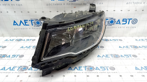 Headlight front left complete Jeep Compass 17-21 halogen, with mount, sand, for polishing