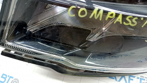 Headlight front left complete Jeep Compass 17-21 halogen, with mount, sand, for polishing