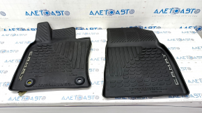 Set of floor mats for Toyota Camry v70 18-24 rubber black, driver's side worn