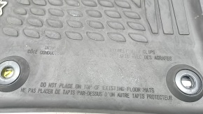 Set of floor mats for Toyota Camry v70 18-24 rubber black, driver's side worn