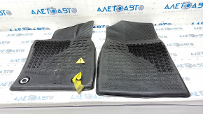 Set of floor mats for Toyota Camry v70 18-24 rubber black, driver's side worn