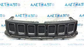 Radiator grill grill Jeep Compass 17- assembled 3 parts Trailhawk, black gloss, gray inserts, sand