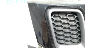 Radiator grill grill Jeep Compass 17- assembled 3 parts Trailhawk, black gloss, gray inserts, sand