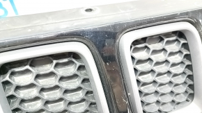 Radiator grill grill Jeep Compass 17- assembled 3 parts Trailhawk, black gloss, gray inserts, sand