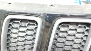 Radiator grill grill Jeep Compass 17- assembled 3 parts Trailhawk, black gloss, gray inserts, sand