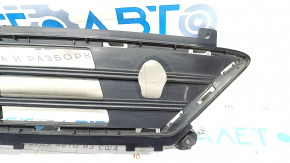Lower grille of the front bumper Ford Fusion mk5 19-20 gloss, with a hole for a socket, broken fastening, sand