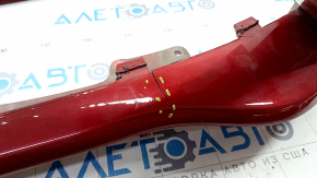 Front bumper bare Ford Fusion mk5 19-20 without parking sensors and towing hook, red, crack, scratches