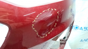 Front bumper bare Ford Fusion mk5 19-20 without parking sensors and towing hook, red, crack, scratches