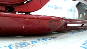Front bumper bare Ford Fusion mk5 19-20 without parking sensors and towing hook, red, crack, scratches