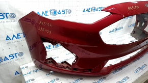Front bumper bare Ford Fusion mk5 19-20 without parking sensors and towing hook, red, crack, scratches