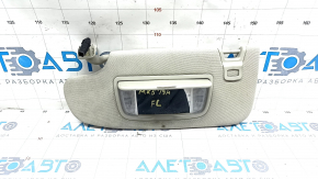 Left visor Ford Fusion mk5 13-20 gray, without hook, needs cleaning, broken fastening