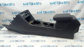 Central console armrest and cup holders VW Tiguan 18 - black leather, scratches