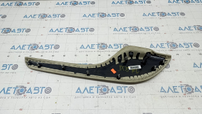 Center console trim side left Infiniti JX35 QX60 15-16 leather, beige