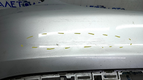 Bare rear bumper Mercedes C-class W205 300 15-18 without parking sensors, silver 775, pressed, scratch