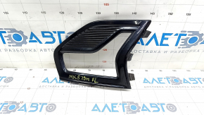 Front bumper grille left Ford Fusion mk5 19-20 for LED fog lights, gloss, sand