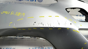 Bare front bumper Mercedes C-class W205 300/350e/350h/400 15-18 without parking sensors, Luxury, silver 775, scratches