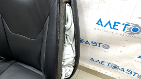 Driver's seat Ford Fusion mk5 17-20 without airbag, titanium, leather black, electric, heated, shot, scratches