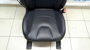 Passenger seat Ford Fusion mk5 17-20 without airbag, titanium, leather black, electric, heated, shot, needs cleaning
