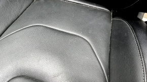 Passenger seat Ford Fusion mk5 17-20 without airbag, titanium, leather black, electric, heated, shot, needs cleaning