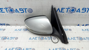Side mirror right Mercedes C-class W205 15-18 turn signal, heated, BSM, 8+8+2 pins, silver, scratches