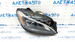 Front right headlight complete Mercedes C-class W205 15-18 Static LED, sand, scratches