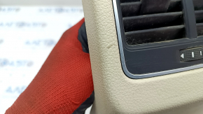Rear center console trim VW Passat b7 12-15 USA beige, with deflector, scratches