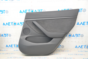 Door trim card rear right Tesla Model 3 21- leather black with speaker with window lift control and door opening button