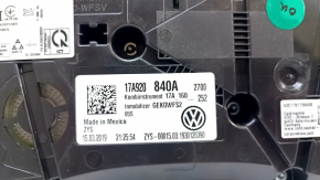 Instrument cluster VW Jetta 19-20 manual transmission 19k broken fasteners, dented housing, scratches