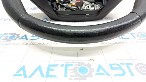 Naked steering wheel Ford Fusion mk5 13-20 black leather, worn, scratches