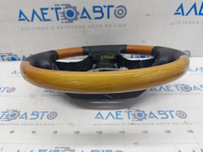 Bare steering wheel Lexus RX350 RX450h 10-12 prerest, black, leather, light wood, minor scratches