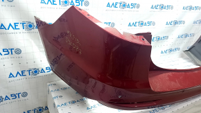 Rear bumper bare Ford Fusion mk5 19-20 for 4 parking sensors without Park Assist, red, torn on the right, broken fasteners