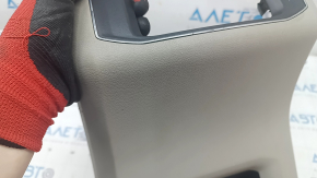 Rear center console trim VW Atlas 18 - gray, for 2 USB and cigarette lighter, scratches