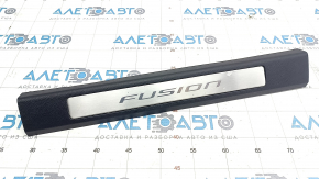 Door sill trim front right Ford Fusion mk5 13-20 black, with chrome insert, worn