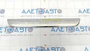 Door sill trim front right outer Mercedes C-class W205 15-21 chrome without backlight, bumps, scratches