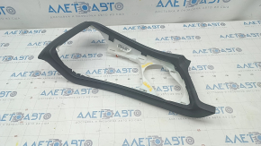Center console trim frame Dodge Challenger 15-19 rest, black leather, crepe break