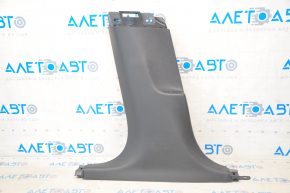 Center pillar trim lower left Tesla Model 3 18- black, scratches, worn