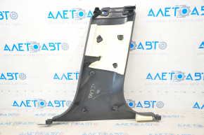 Center pillar trim lower left Tesla Model 3 18- black, scratches, worn