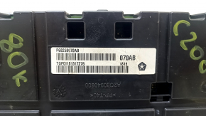Instrument cluster Chrysler 200 15-16 small display 80k light edging, scratches, broken mount