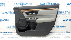 Door trim card front right Honda CRV 17-22 black-gray, molding under the tree