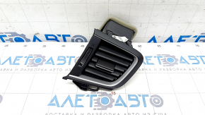 Right dashboard air duct deflector Honda CRV 17-19 with chrome molding