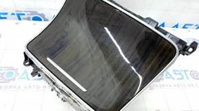 Box pocket center console with cup holders Mercedes C-class W205 15-18 dark wood, scratches