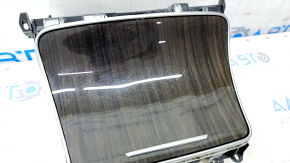 Box pocket center console with cup holders Mercedes C-class W205 15-18 dark wood, scratches