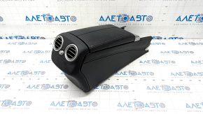 Console central armrest Mercedes C-class W205 15-21 leather black, for cleaning, chrome swollen