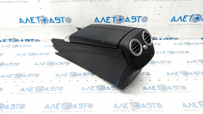 Console central armrest Mercedes C-class W205 15-21 leather black, for cleaning, chrome swollen