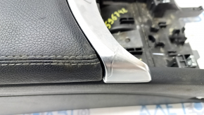 Console central armrest Mercedes C-class W205 15-21 leather black, for cleaning, chrome swollen