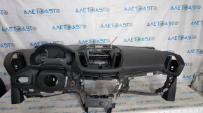 Torpedo front panel without AIRBAG Ford Escape MK3 17-19 rest, for a large monitor, black