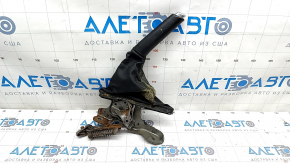 Parking brake lever VW Passat b8 16-19 USA leather, scratches, needs cleaning