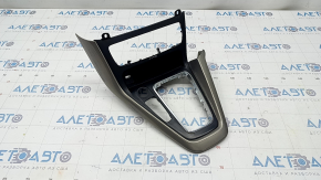 Ford Focus mk3 15-18 rest center console trim, SYNC, gray insert, scratches, peeling chrome