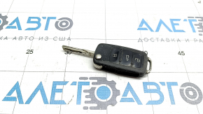 Key VW Passat b8 16-19 USA 4 buttons, folding, no emblem, worn, scratches
